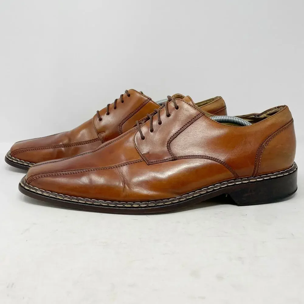 Stacy Adams Brown Leather Square Toe Oxfords Mens Size 13
